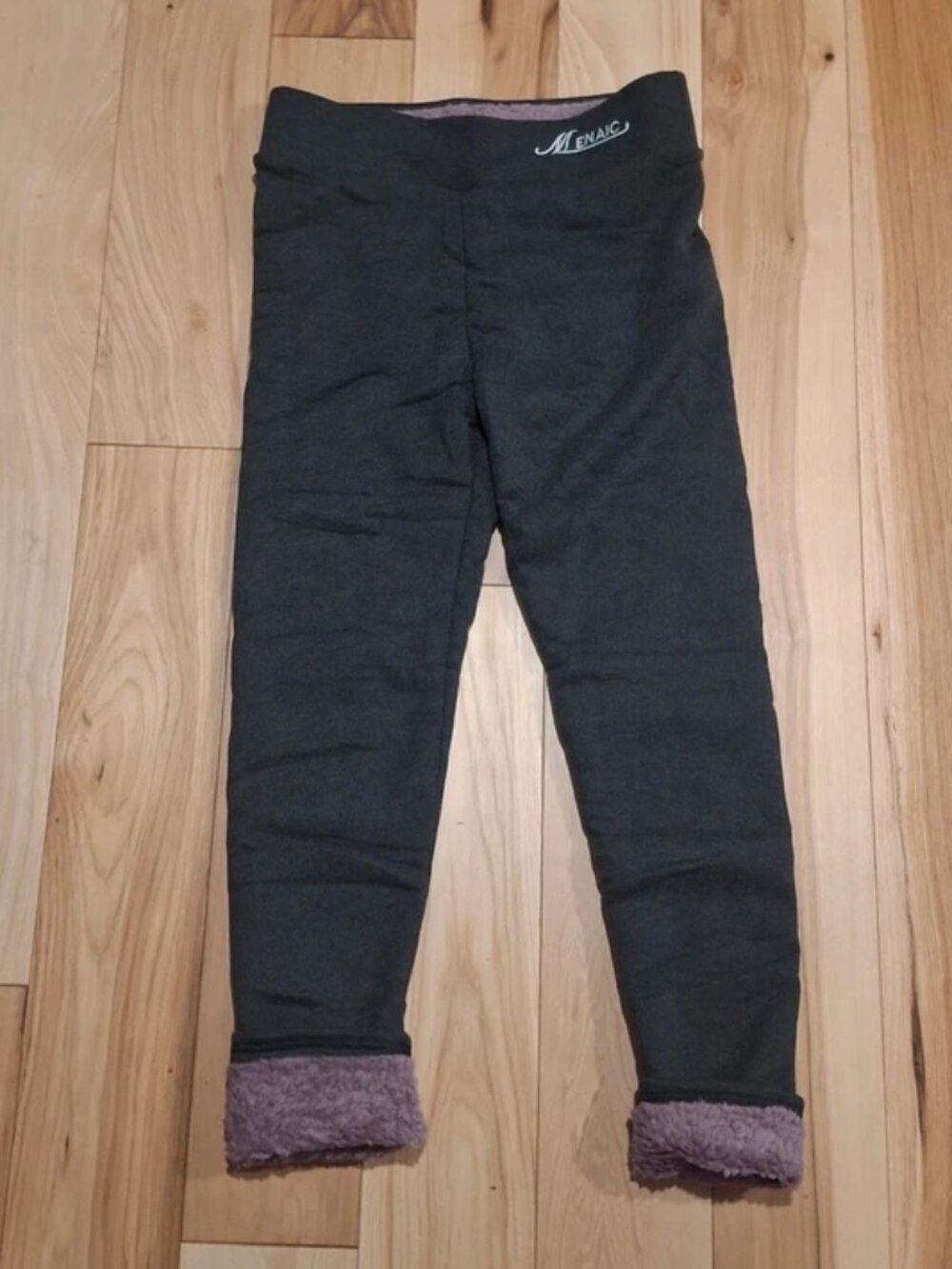 NEW Dark Gray Thermal Fleece Leggings Pants Women's Sz. LARGE
